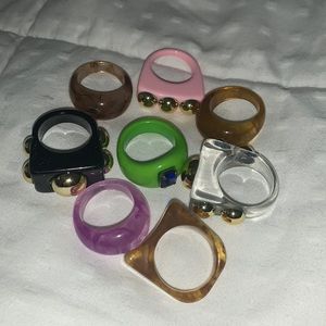 Y2K acrylic rings! Buy whichever ones you like or all!